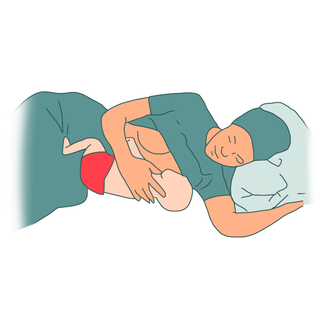 positions d'allaitement position allongée